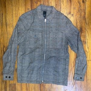 H&M checkered plaid shirt jacket S